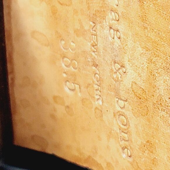 Rag & Bone Harrow Black Leather Moto Inspired Boot Size 38.5 - Picture 11 of 15